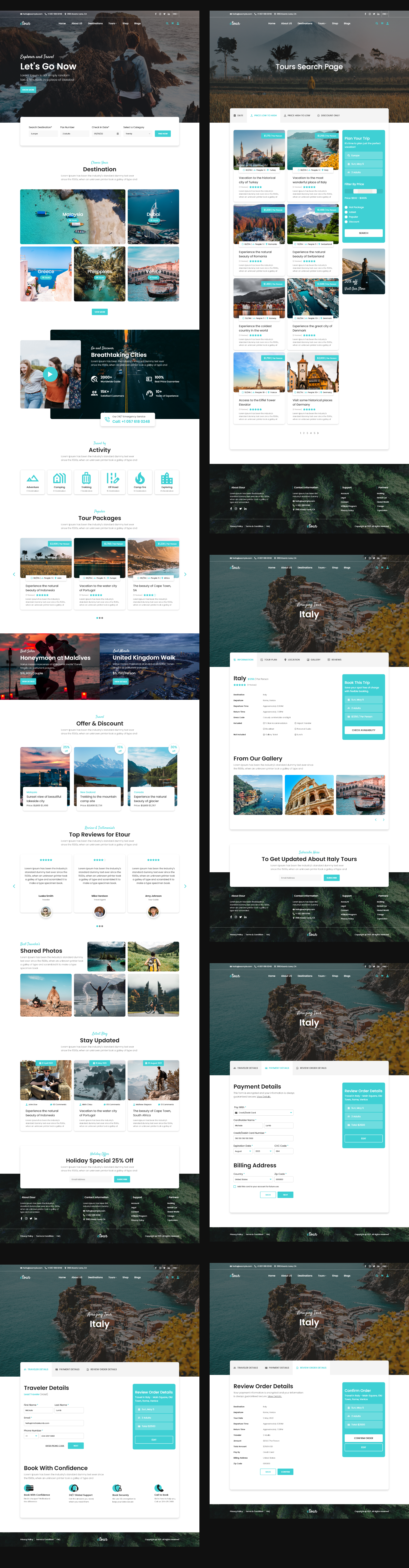 High Fidelity Mockups for Travel Agency Website by Rifat Mehedi