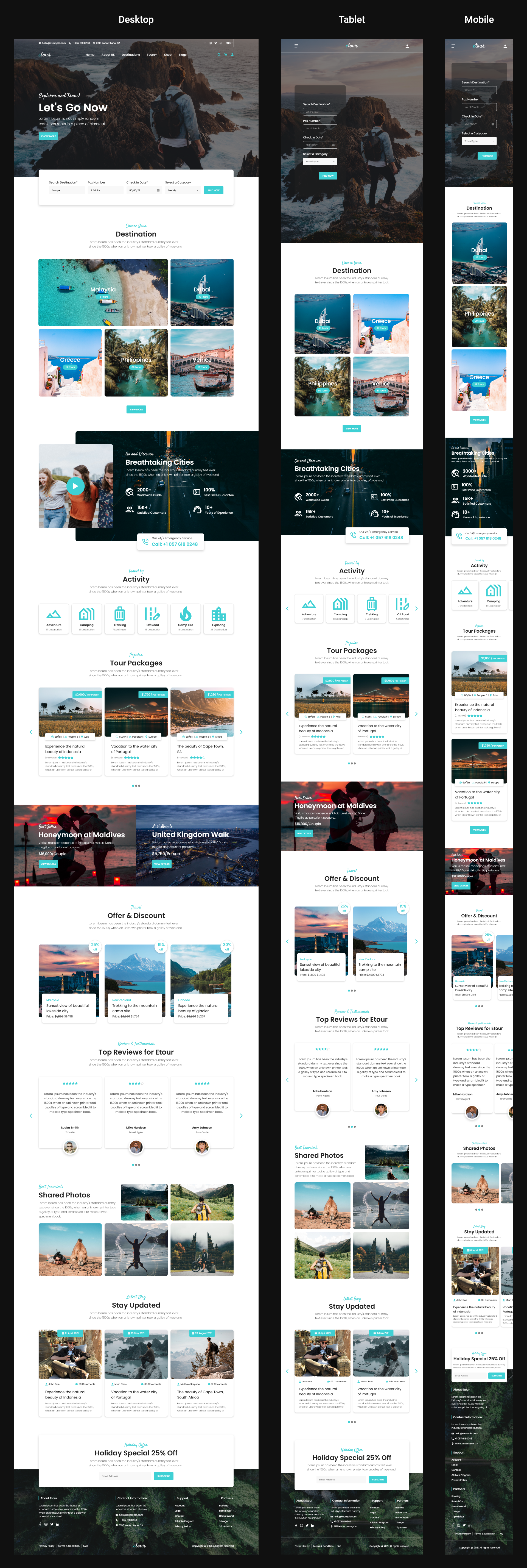 Responsive Design for Travel Agency Website by Rifat Mehedi