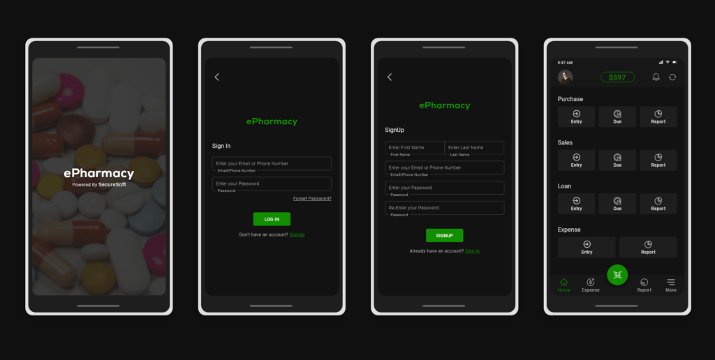 UI Design 01 for Pharmacy Inventory App