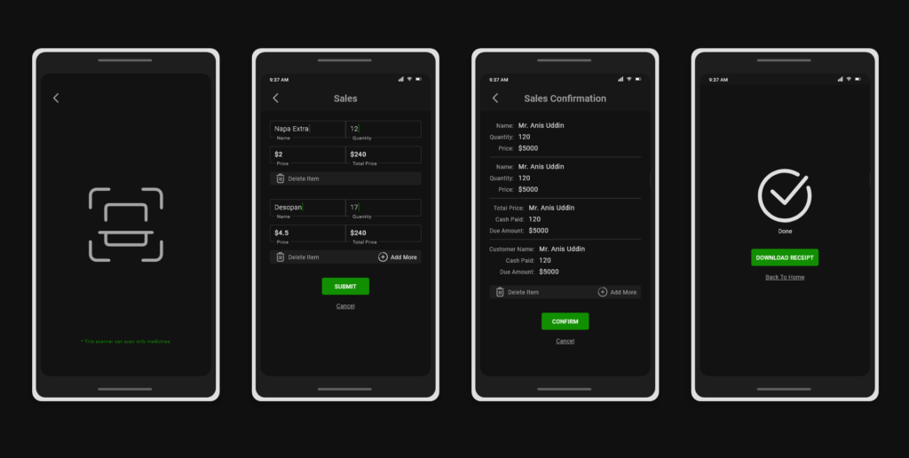 UI Design 03 for Pharmacy Inventory App